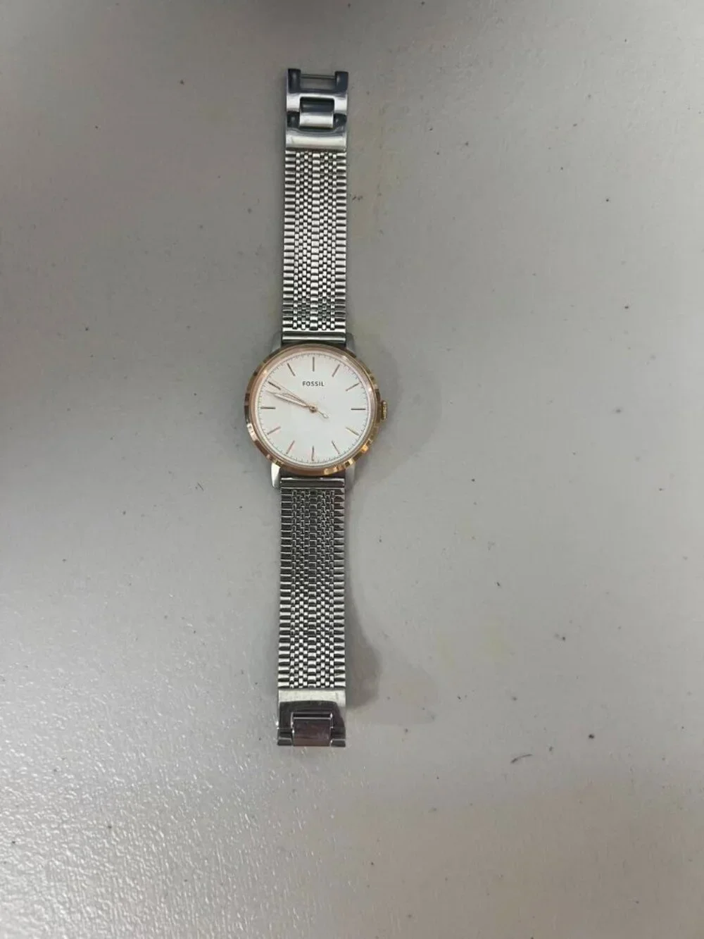 Fossil ES4644 Neely Minimalist Ladies Mesh Stainless Steel Quartz Watch